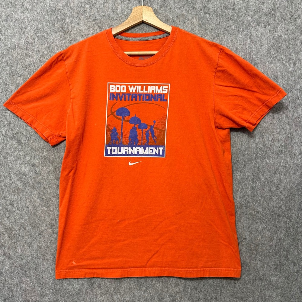 Nike T-Shirt Mens Large Orange Boo Williams Invitational Tournament Basketball